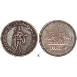 Ferenc József A koronázás 25.évfordulója alkalmából zseton 1892