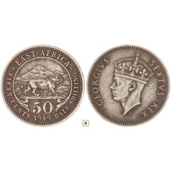 Brit Kelet-Afrika 50 cents 1949