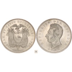 Ecuador 5 sucres 1944 Mexico