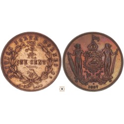 Brit Észak-Borneo 1 cent 1887 H