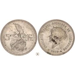 Luxemburg 5 francs 1929