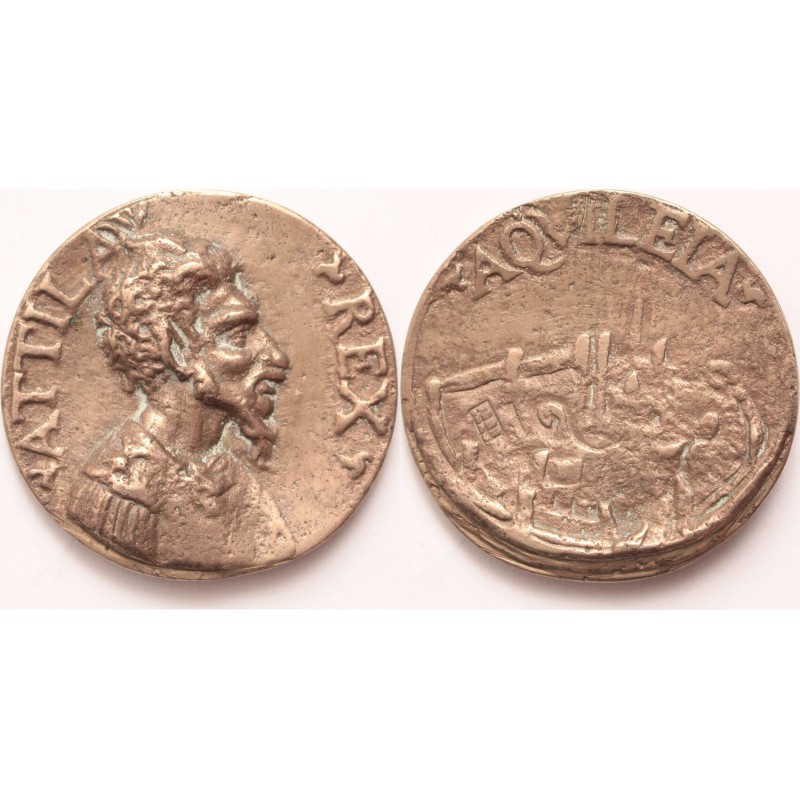 Attila Aquileia öntött érem