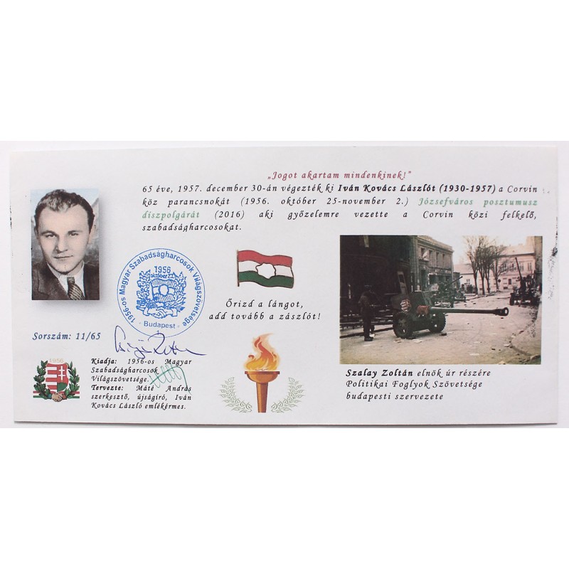 Iván Kovács László kivégzésének évfordulója 1956 emlékboríték