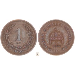 1 fillér 1892 KB R!