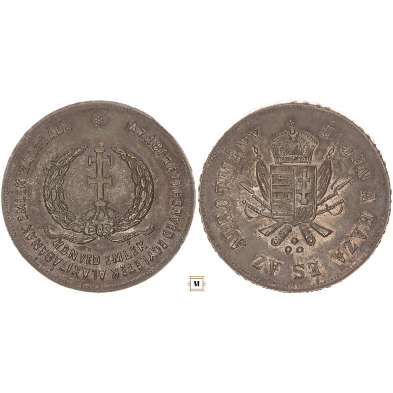 1867.évi Honvéd Egyletek Alapítására emlékére bronzérem