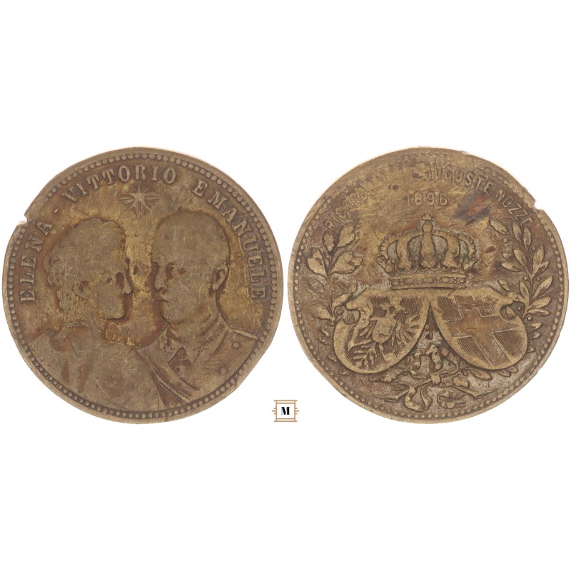 III. Viktor Emánuel és Elena házassági érem 1896