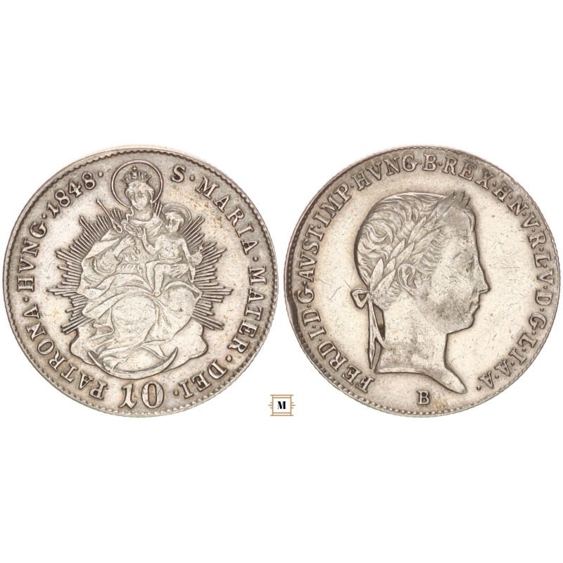 V. Ferdinánd 10 krajcár 1848 B