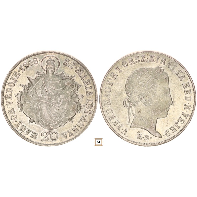 Szabadságharc 20 krajcár 1848 KB
