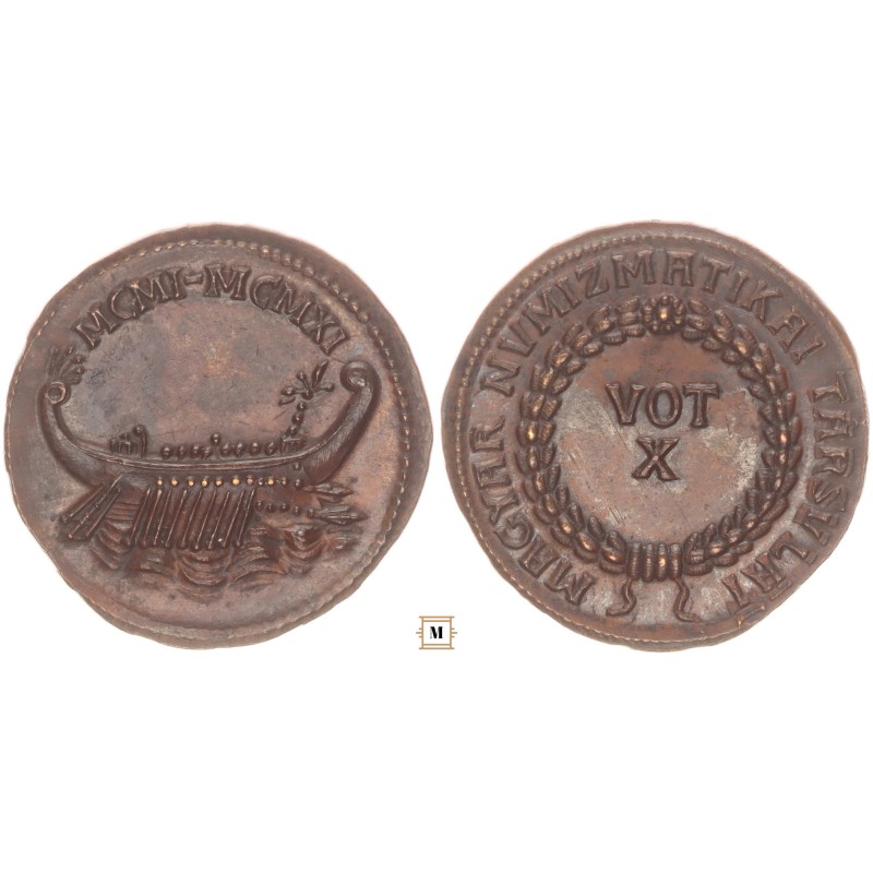 MNT 10. évfordulójára 1901-1911 bronz emlékérem