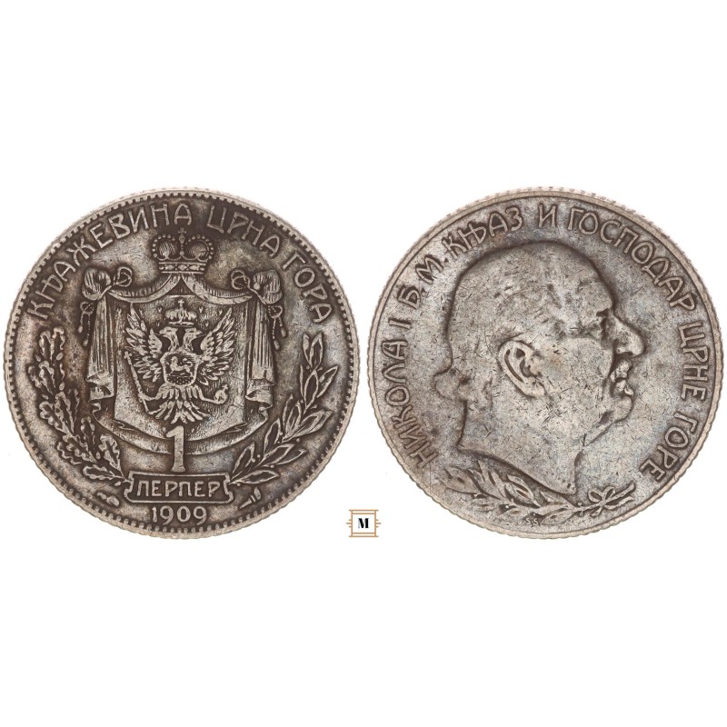 Montenegro, I. Miklós 1 perper 1909