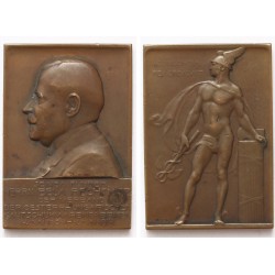 Rechnitz Béla - Az Osztr.-Magy. gumigyárak szöv. elnöke 1904-1914 bronz emlékplakett