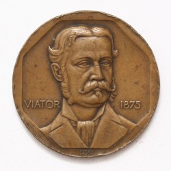 Esterházy Miksa Viator bronz érem 1878, Berán