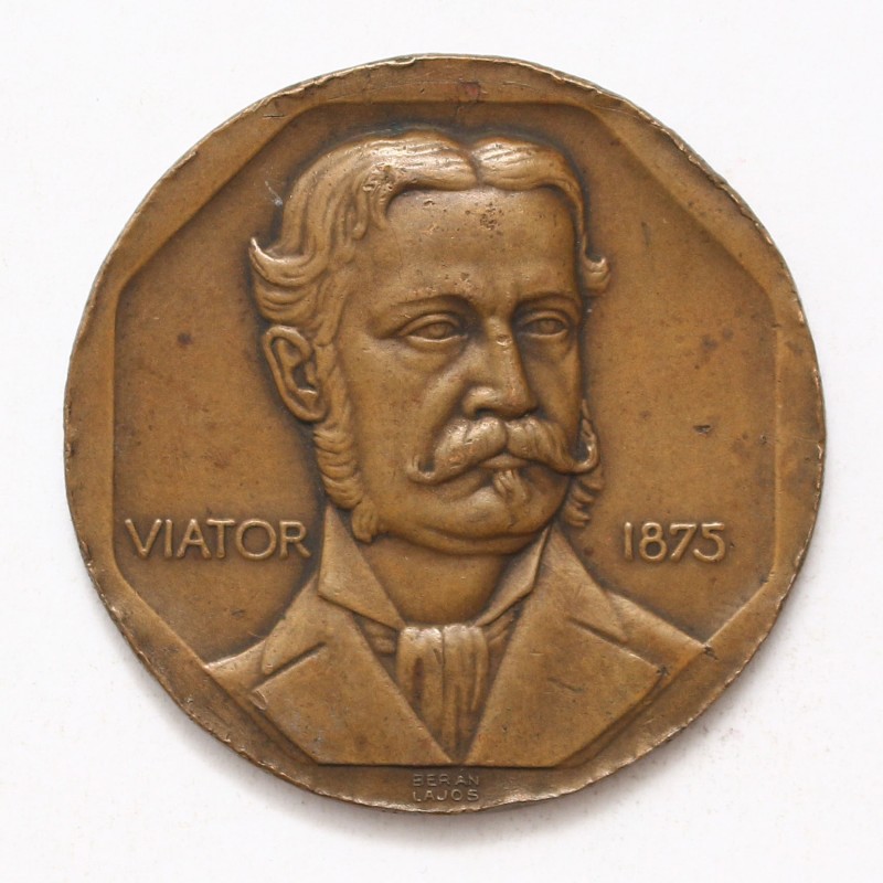 Esterházy Miksa Viator bronz érem 1878, Berán