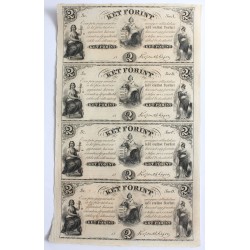 Kossuth 2 forint 1852 4-es ívben
