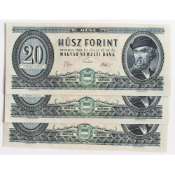 20 forint 1969 3db sorszámkövető