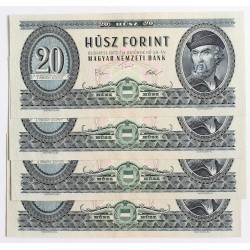 20 forint 1975 4db sorszámkövető