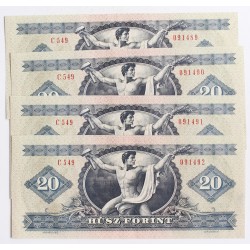 20 forint 1975 4db sorszámkövető