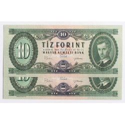 10 forint 1969 2db sorszámkövető