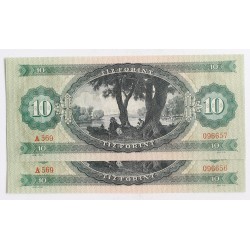 10 forint 1969 2db sorszámkövető