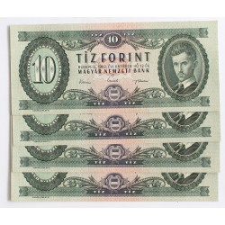10 forint 1962 4db sorszámkövető