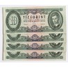10 forint 1962 4db sorszámkövető