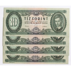 10 forint 1962 4db sorszámkövető