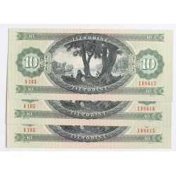 10 forint 1975 3db sorszámkövető