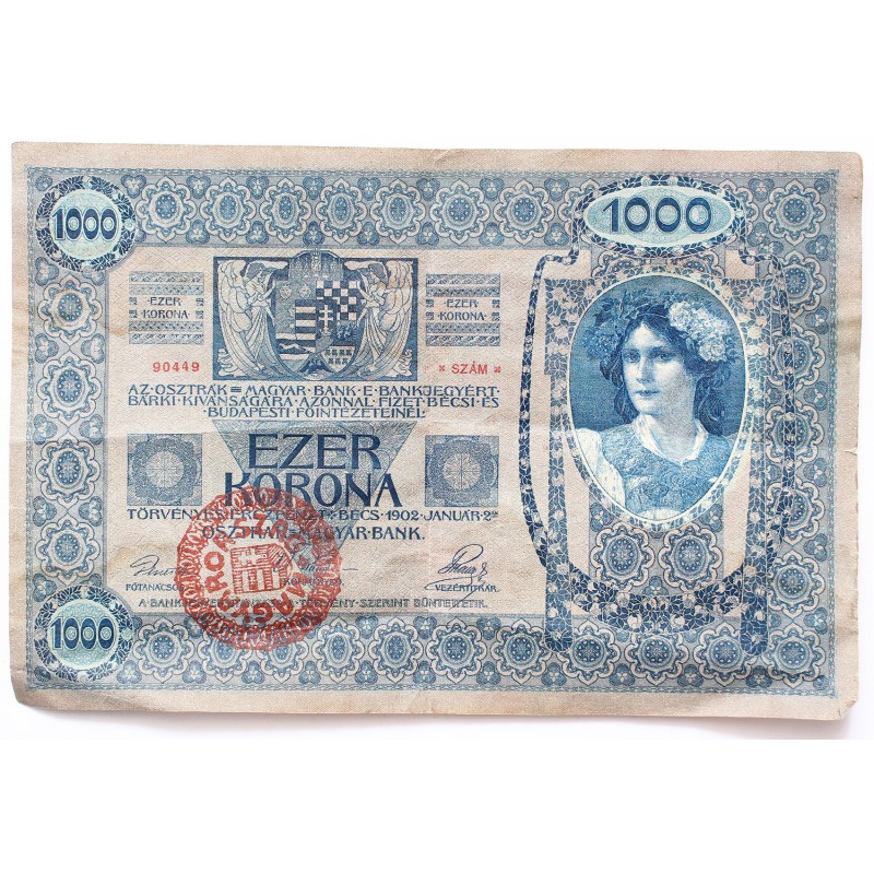 1000 korona 1902 Magyarország FB.