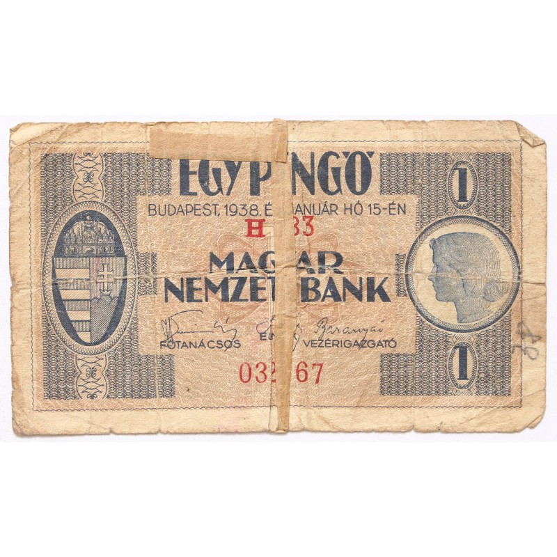 1 pengő 1938