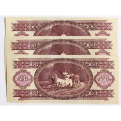 100 forint 1984 3db sorszámkövető