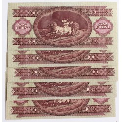 100 forint 1962 5 db sorszámkövető