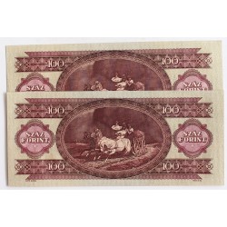 100 forint 1962 2db sorszámkövető