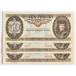 50 forint 1983 3db sorszámkövető