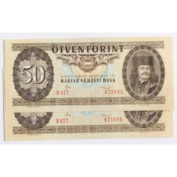 50 forint 1986 2db sorszámkövető