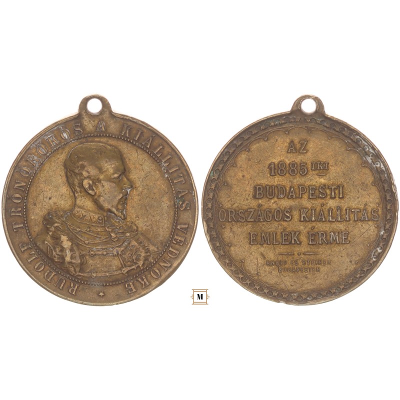 Rudolf trónörökös - Az 1885-iki Budapesti Országos Kiállítás emlékérme