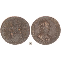 Mária Terézia poltura 1763 rozetta a büszt alatt