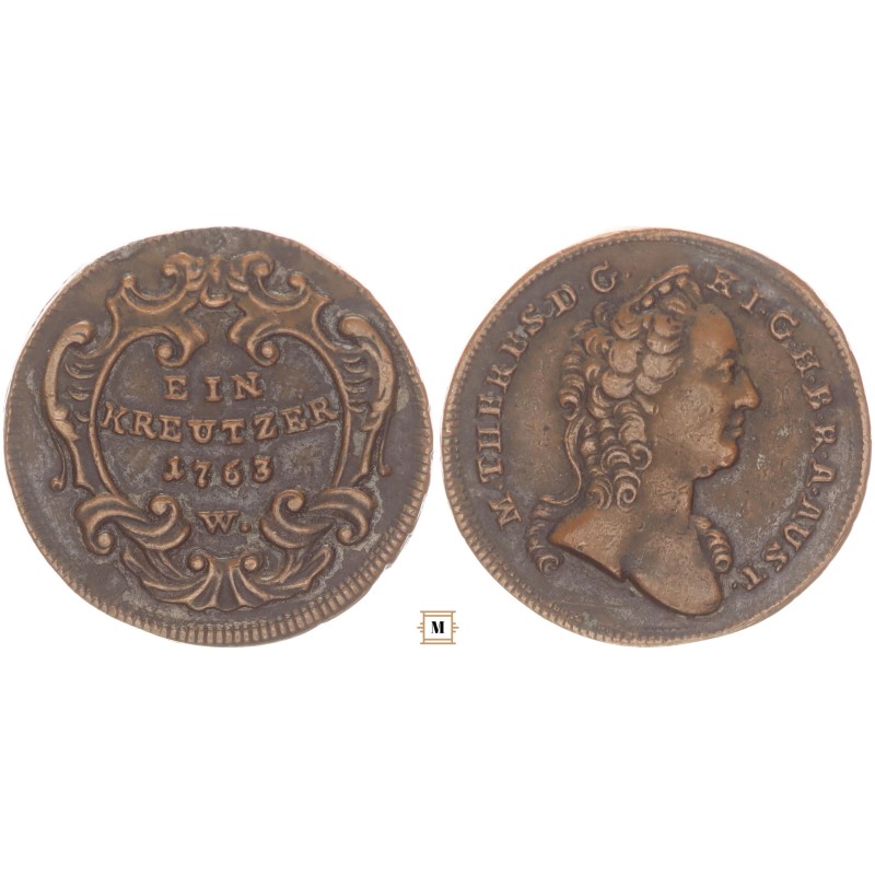 Mária Terézia 1 krajcár 1763 W