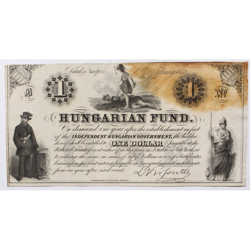 Kossuth 1 dollár 1852