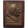 Liszt Ferenc bronz plakett fa keretben S. Valkó