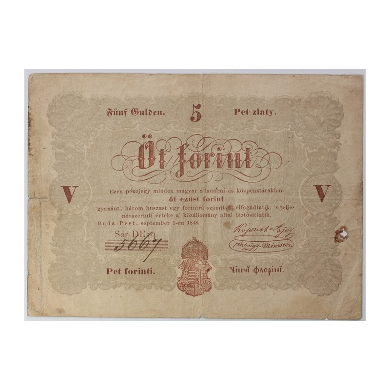 5 Forint 1848 Barna