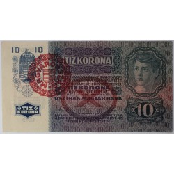 10 Korona 1915 Magyar felülbélyegzés