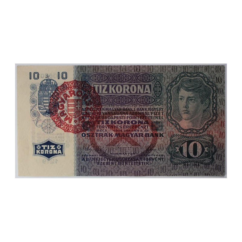 10 Korona 1915 Magyar felülbélyegzés