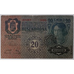 20 Korona 1913 II. Kiadás ,Ismeretlen felülbélyegzés