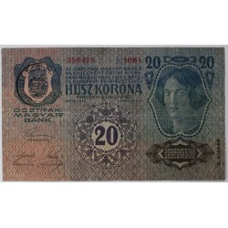 20 Korona 1913 Románia felülbélyegzés